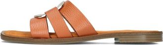 Notre-V Leren Slippers - Dames - Sandalen - Oranje - 39 EU - Leer - Schoenen