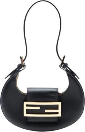 Fendi Pre-owned Mini Bags, female, Black, Size: ONE SIZE Pre-owned Mini Cookie Hobo Bag