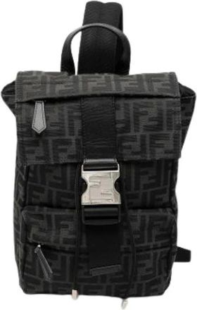 Fendi Pre-owned Backpacks, female, Black, Size: ONE SIZE Pre-owned Fendiness Backpack
