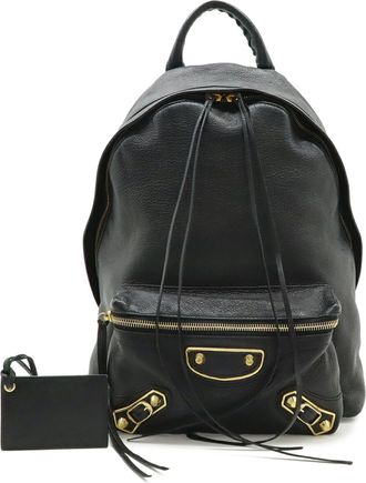 Balenciaga Black Leather Backpack (Pre-Owned)