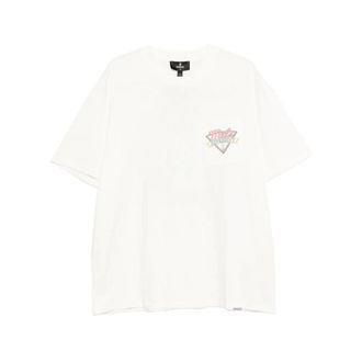 Represent T-Shirts, male, White, Size: 2XL Graphic Print Crew Neck T-Shirt