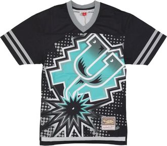 Mitchell & Ness NBA Big Face 7.0 Football Jack - Heren - T-shirts - Veelkleurig - L - Polyester - Tops
