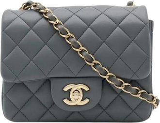 Chanel Pre-owned Vintage Cross Body Bag - Dames - Vintage Schoudertas - Grijs - ONE Size - Leer - Vintage