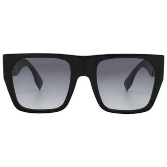 Fendi Grey Gradient Browline Ladies Sunglasses FE40124F 01B 57