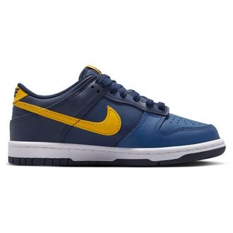 Nike Girls Dunk Low - Girls Grade School Basketball Shoes Midnight Navy/Varsity Maize/Obsidian Size 3.5