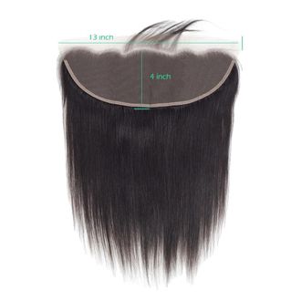 OEM Chiusura In Pizzo Con Capelli Umani, Densit&agrave; 150%, Colori Naturali Disponibili, Frontale In Pizzo 13x4, Capelli Remy, 40,6 Cm (16 Pollici)