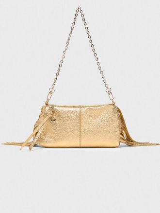Maje Metallic Miss M Clutch Bag - Gold - Maje