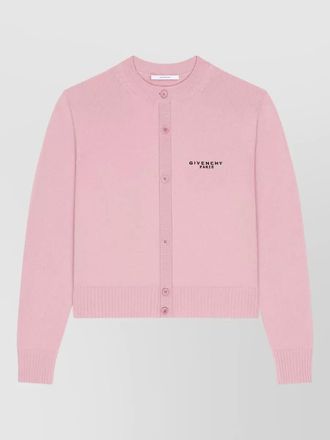 Givenchy crew neck cardigan ribbed trim design
