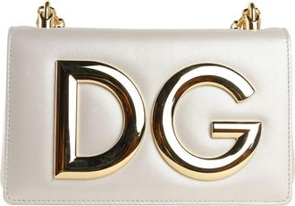 Dolce & Gabbana Beige Calfskin Women Shoulder Womens Bag