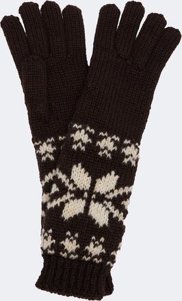Moncler Sequined Fair Isle wool-blend gloves