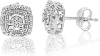 Vir Jewels 1/10 cttw Lab Grown Diamond Composite Earrings in Sterling Silver With Push Backs For Women