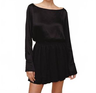 Bella Dahl Soft Bubble Mini Skirt In Black