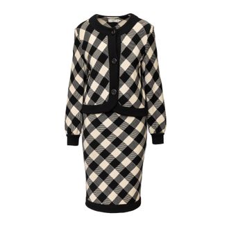 Valentino Valentino Studio geruite wollen set - jaren 90
