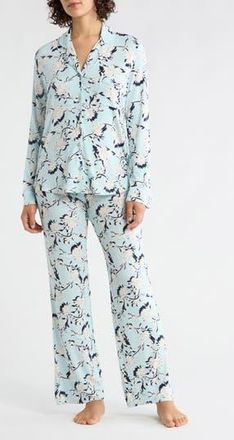Nordstrom Rack Tranquility Long Sleeve Shirt & Pants Pajamas in Blue Shadow Floral at Nordstrom Rack, Size X-Small