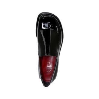 Franco Sarto Bocca Slip On Loafer Black Metallic Patent L-BOCCA543 Womens