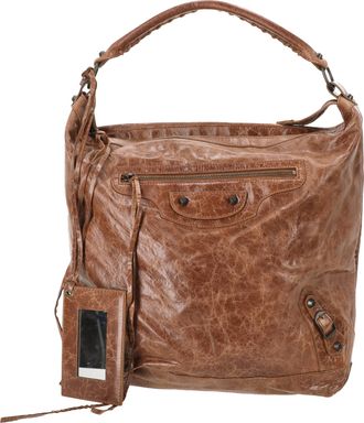 Balenciaga Pre-owned Womens Arena Classic Day Bag in Brown Lambskin Leather - One Size