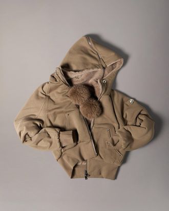 Moose Knuckles Womens Oro Bunny Reversible Hoodie