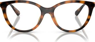 Emporio Armani 53mm Cat Eye Optical Glasses in Shiny Tundra /Clear at Nordstrom
