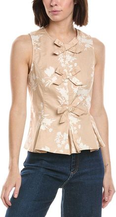CeCe by Cynthia Steffe Cece Sleeveless Pleated Hem Bow Top