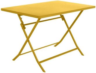 Hesperide Hesperide - Mesa de jardín rectangular plegable Greensboro Amarillo mostaza - 4 plazas - Hespéride