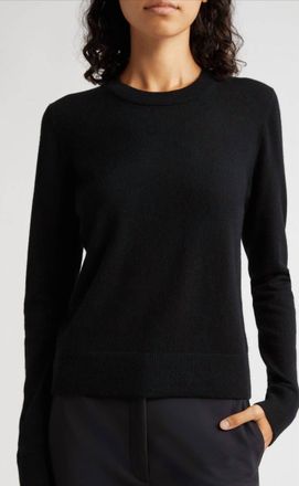 Vince Classic Crewneck Sweater In Black