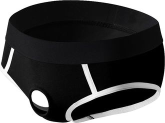 Generic Mens Sexy Underwear Boxer Shorts Briefs Hollow Cut Out Bikini Open Front Strap on Boxers Black