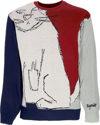 Ripndip Multi Gebreide Crew Neck Sweater - Heren - Ronde hals truien - Veelkleurig - XL - Truien & Vesten