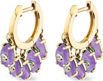 Sydney Evan 14K yellow gold amethyst diamond earrings - women - 14kt Yellow Gold/Diamond - One Size