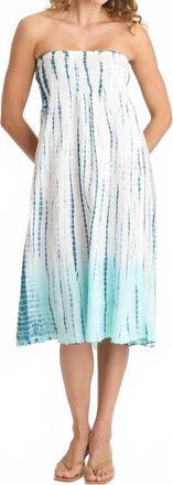 Xcvi Blake Linen Smocked Skirt-Dress In Elixir Wash Colossus