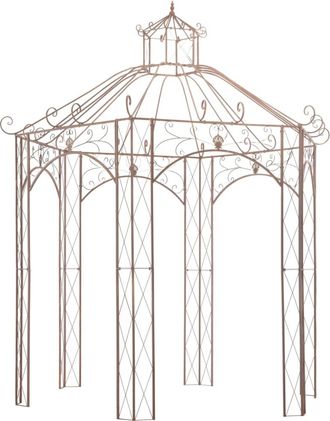 vidaXL P&eacute;rgola De Jard&iacute;n Marr&oacute;n Antiguo 3 M Hierro Vidaxl