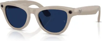 Ray-Ban Meta AI Skyler Sunglasses Gray Transitions Sapphire
