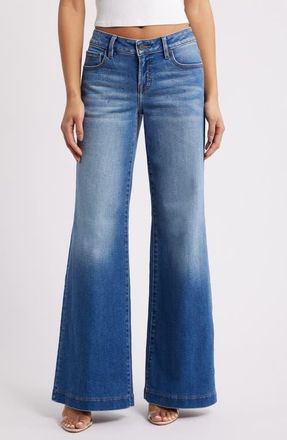 Hidden Jeans Low Rise Flare Jeans in Medium Dark at Nordstrom, Size 25