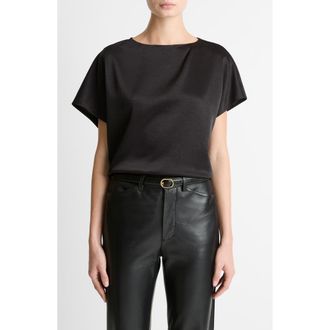 Vince Draped Dolman Sleeve Top in Black at Nordstrom, Size Xx-Small