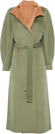 Alicia Audrey Cappotto Olympia con cintura - Verde