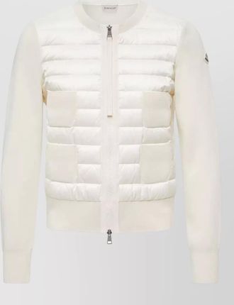 Moncler wool padded zip-up cardigan