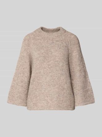 Freequent Strickpullover mit gerippten Abschlüssen in Sand, Größe XL