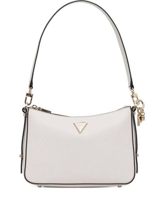 Guess Co logo-plaque tote bag - women - Calf Leather/Fabric - One Size - White