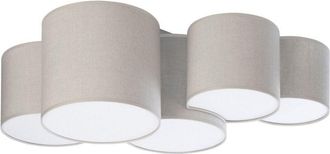 Luminosa Light Designs TK Mona Lámpara de techo semiempotrada beige 5xE27