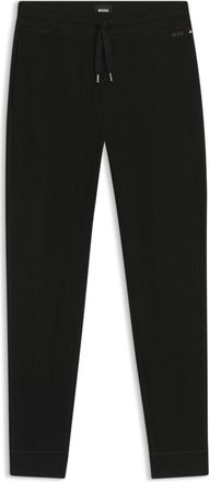 BOSS Waffle-structure tracksuit bottoms in a cotton blend