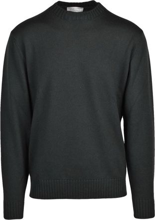 FILIPPO DE LAURENTIIS Pullover met ronde hals - Heren - Ronde hals truien - Groen - 3XL - Wol - Truien & Vesten