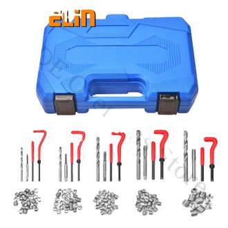 OEM Kit Per La Riparazione Di Filettature, 131 Pezzi, Valigetta In Metallo, Compatibile Con M5 M6 M8 M10 M12, Include Maschi E Punte Da Trapano, 1,5 Kg