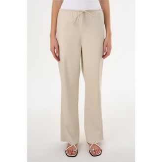 LaMarque FAITH | Faux Leather Relaxed Pant in Bone at Nordstrom, Size X-Small