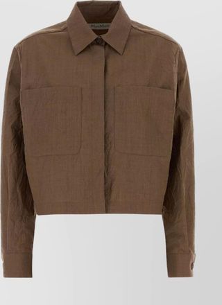 Max Mara wool shirt with collared neck and pockets