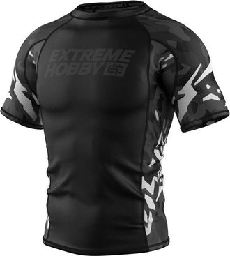 OEM Camiseta De Manga Corta Extreme Hobby Rashguard Black Panther Negra Y Blanca M