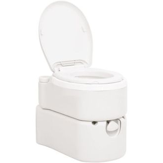 vidaXL Vidaxl - Inodoro De Camping Integrado Hdpe Y Pp Blanco 24+17 L