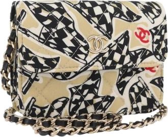 Chanel Pre-owned Satin Mini Bag - Dames - Vintage Mini Tas - Veelkleurig - ONE Size - Satijn - Vintage