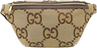 Gucci Pre-owned Vintage Canvas Belt Bag - Dames - Vintage Heuptassen - Beige - ONE Size - Vintage