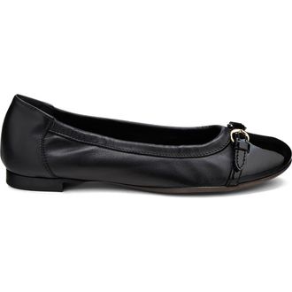 AGL Monika Cap Toe Ballet Flat in Black at Nordstrom, Size 43.5