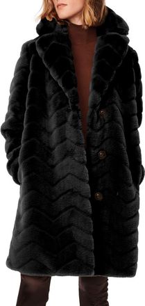 Bernardo Faux Fur Coat in Black at Nordstrom, Size Xx-Large