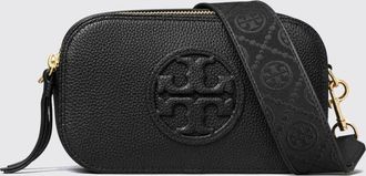 Tory Burch Mini borsa a tracolla Miller in pelle di vitello martellata con logo Double T